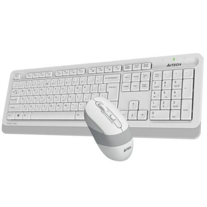 Бездротовий комплект клавіатури та миші A4Tech Fstyler FG1010 White+Grey