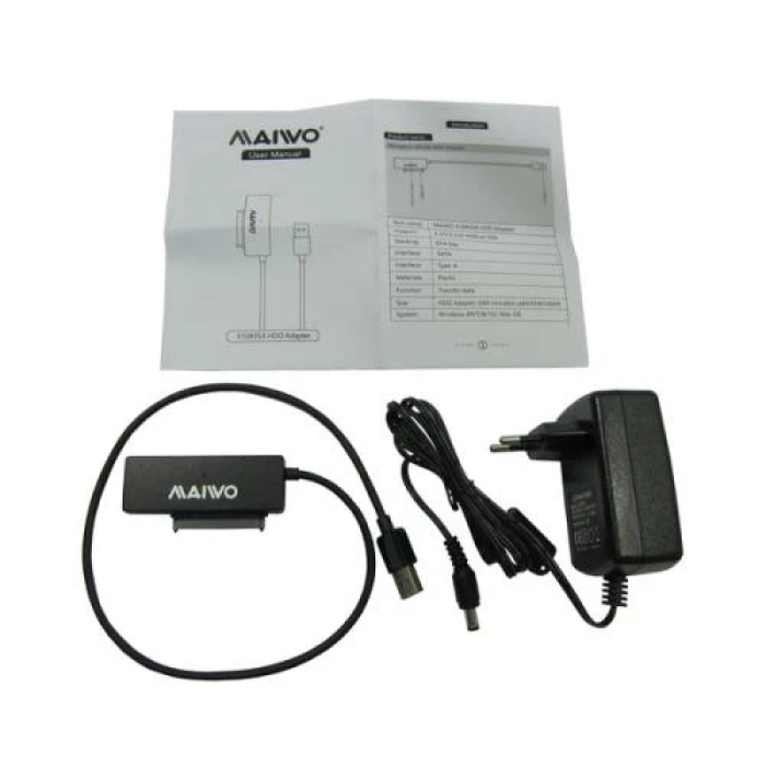 USB-адаптер Maiwo K10435A для SATA з кабелем 50 см