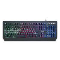 Клавіатура (дротова клавіатура) REAL-EL Comfort 7001 Backlit чорна, 104 клавіші