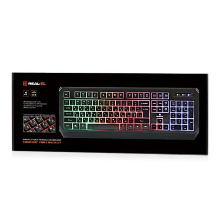 Клавіатура REAL-EL Comfort 7001 Backlit із підсвічуванням