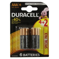 Батарейка AAA (елемент живлення) Duracell Duralock Basic 6 шт