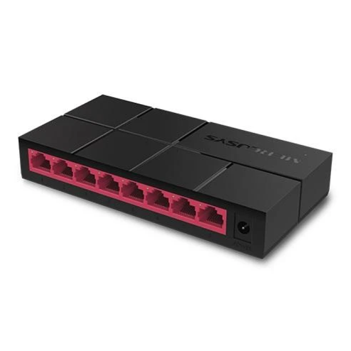 Комутатор Mercusys MS108G, 8x10/100/1000 Mb/s, пластиковий корпус, некерований