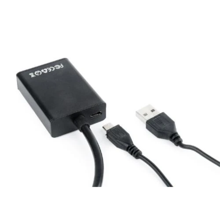 Конвертер Cablexpert VGA—HDMI з аудіо, 15 см