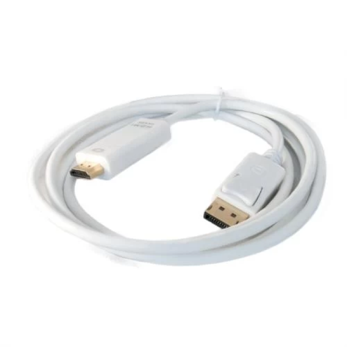 Відеокабель DisplayPort — HDMI Extradigital, 2 м, білий