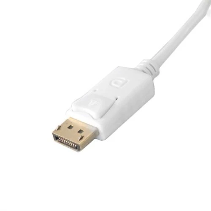 Відеокабель DisplayPort — HDMI Extradigital, 2 м, білий