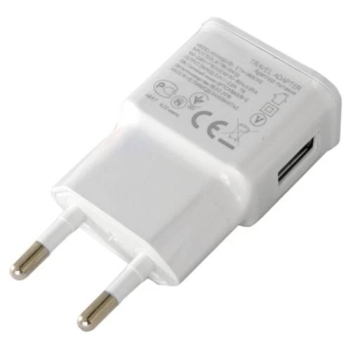 Білий мережевий зарядний пристрій Extradigital CUA1752 з USB