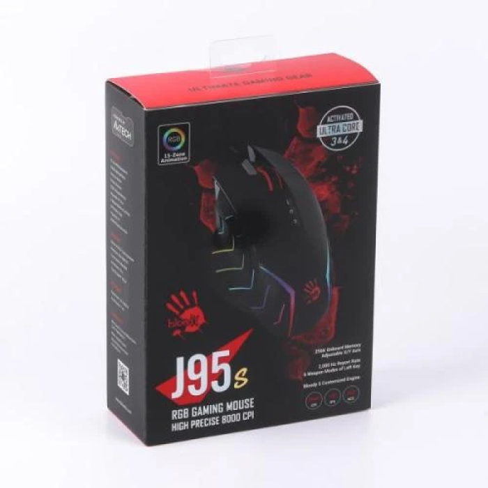 Ігрова миша Bloody J95s з RGB-підсвіткою та 8000 CPI