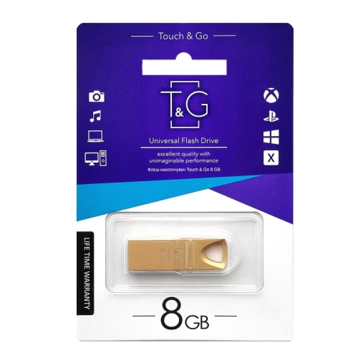 USB-флешка T&G Metal TG117 на 8 ГБ із USB 2.0