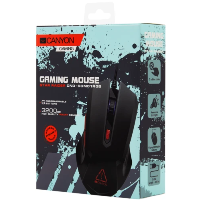 Ігрова миша Canyon Star Raider з 6 кнопками та RGB