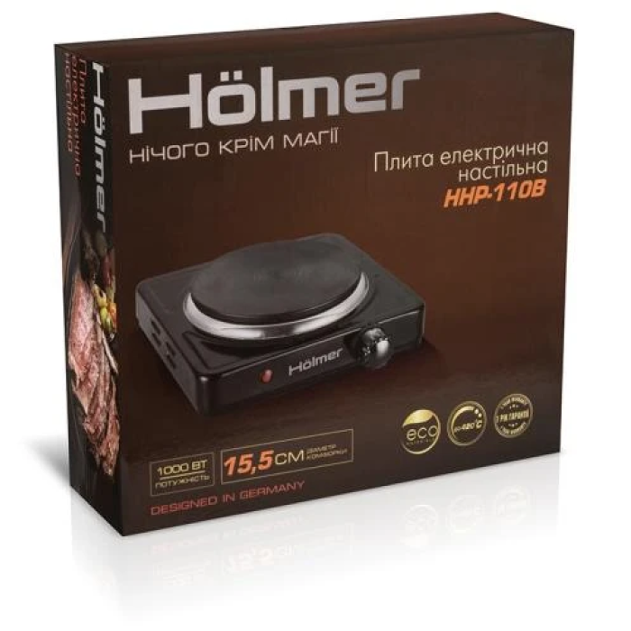Настільна електроплита Holmer HHP-110B на 1 конфорку