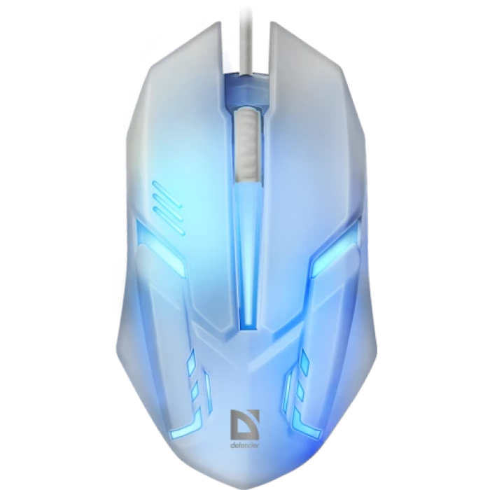 Оптична ігрова миша Defender Cyber MB-560L білого кольору