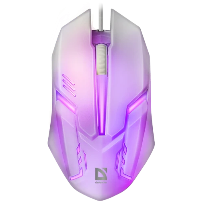 Оптична ігрова миша Defender Cyber MB-560L білого кольору