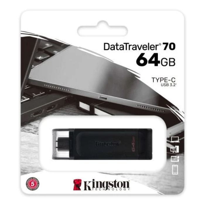 Флеш-накопичувач Kingston DataTraveler 70 USB-C 64 ГБ