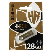 Флеш-накопичувач (USB-флешка) Hi-Rali Shuttle 128 ГБ, USB 3.0, сріблястий
