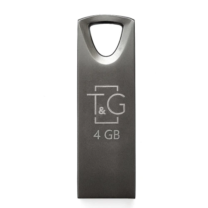 Металева USB-флешка T&G Metal TG117 на 4 ГБ, чорна