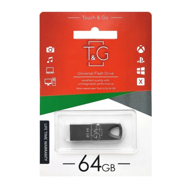 Флешка T&G Metal TG117 USB 2.0 на 64 ГБ