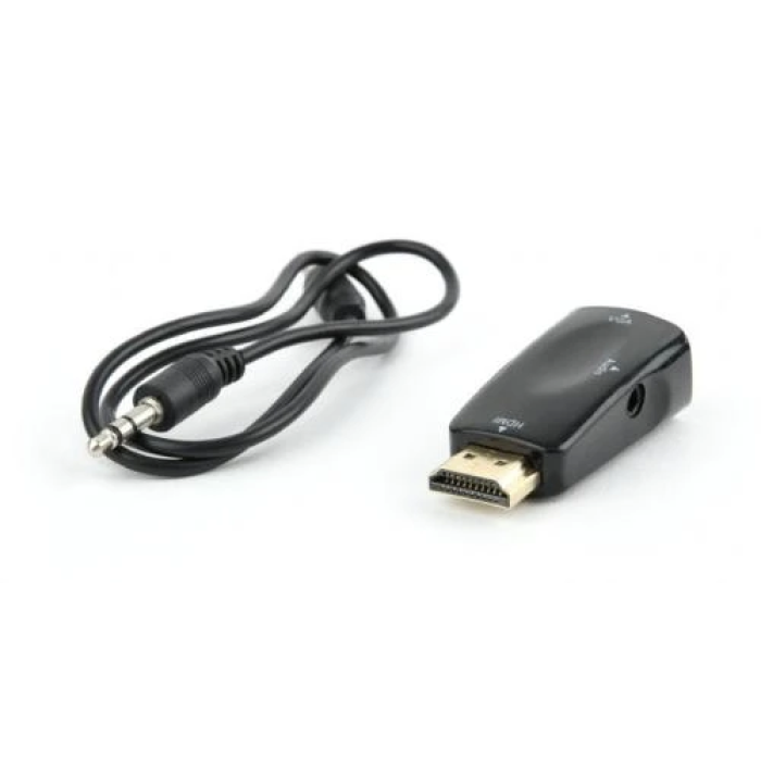 Перехідник Cablexpert HDMI—VGA з розʼємом 3,5 мм