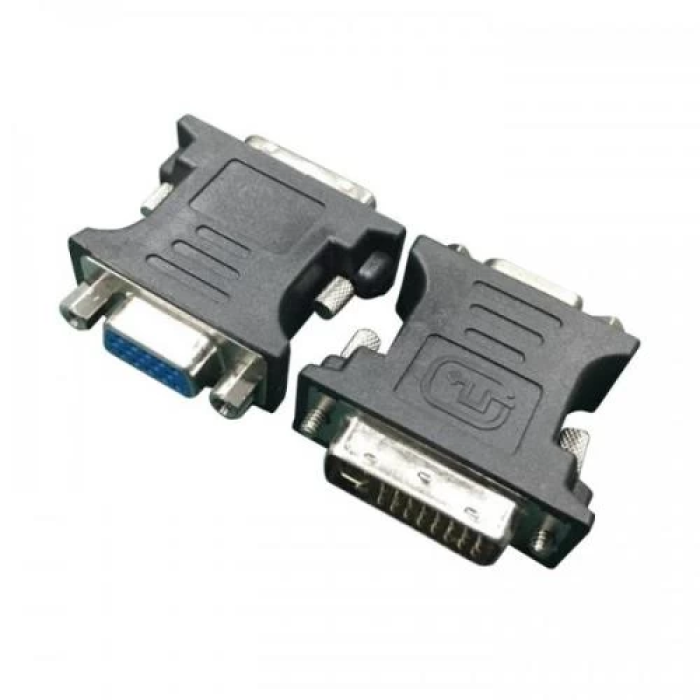 Перехідник Cablexpert DVI-I на VGA чорного кольору