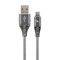 Кабель USB AM — Type-C (USB-C) Cablexpert CC-USB2B-AMCM-1M-WB2, 1 м, сірий