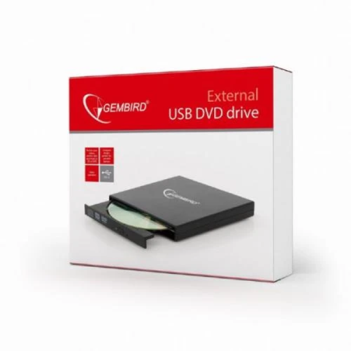 Зовнішній DVD-привід Gembird DVD-USB-02 з USB 2.0