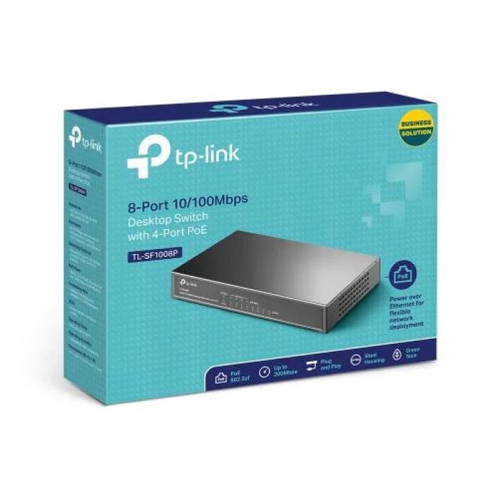 Мережевий комутатор TP-Link TL-SF1008P з 8 PoE-портами