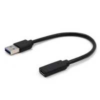 Перехідник USB (адаптер) Cablexpert Type-C — USB 3.1, 10 см, чорний