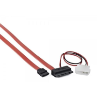 Кабель SATA (SATA-кабель) Cablexpert CC-MSATA-001 45 см, червоний, з живленням Molex