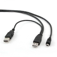 Кабель USB — miniUSB (шнур) Cablexpert CCP-USB22-AM5P-3 0,9 м, чорний