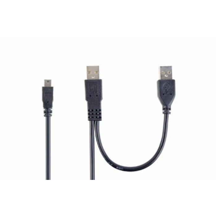 Кабель Cablexpert USB 2.0 AM — miniUSB з додатковим живленням
