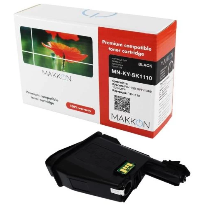 Чорний тонерний картридж Makkon для Kyocera TK-1110