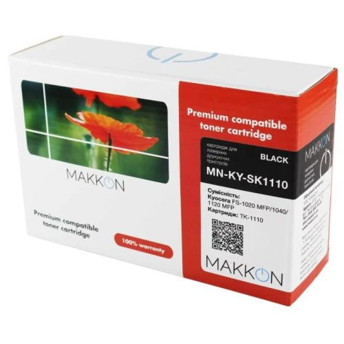 Чорний тонерний картридж Makkon для Kyocera TK-1110