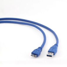 Кабель USB 3.0 (USB-провід) Cablexpert CCP-mUSB3-AMBM-0.5M синій, 0,5 м