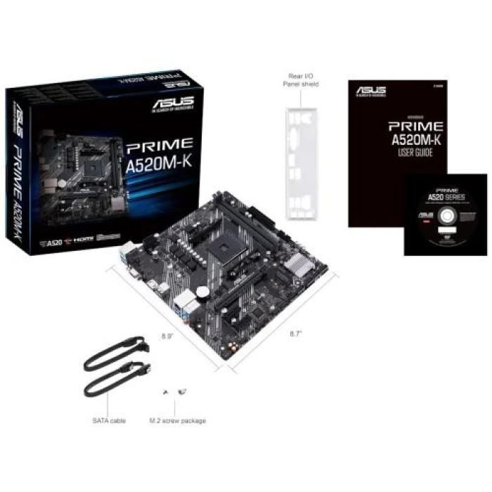 Материнська плата Asus PRIME A520M-K для компактної AM4-збірки