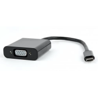 Перехідник Type-C — VGA (адаптер) Cablexpert AB-CM-VGAF-01 чорний, 15 см