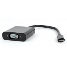 Перехідник Type-C — VGA (адаптер) Cablexpert AB-CM-VGAF-01 чорний, 15 см