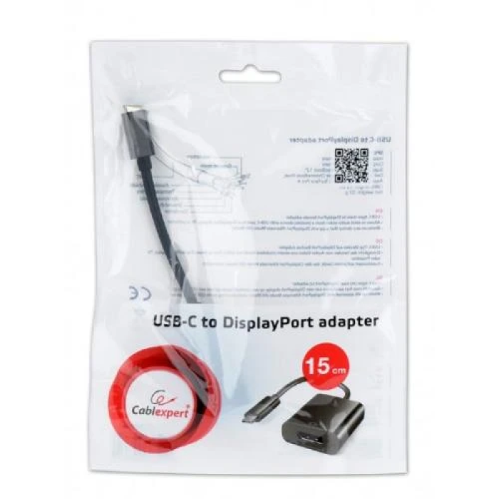 Перехідник Cablexpert USB Type-C — DisplayPort, 15 см