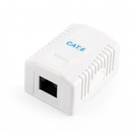 Мережева розетка RJ45 (розетка Ethernet) Cablexpert NCAC-1U6-01 біла, 1 порт, Cat6E