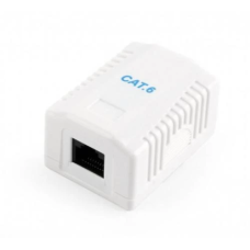 Мережева розетка RJ45 (розетка Ethernet) Cablexpert NCAC-1U6-01 біла, 1 порт, Cat6E