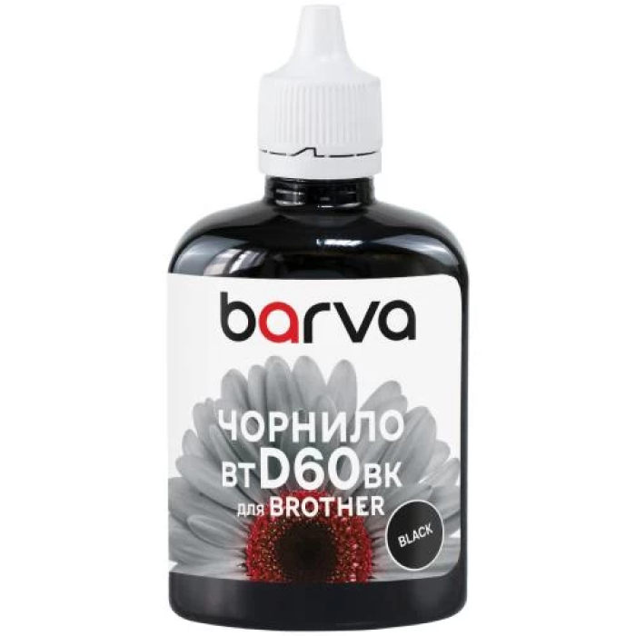Чорне заправне чорнило Barva BT-D60BK для Brother, 100 мл