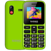Кнопковий мобільний телефон (мобільник) Sigma mobile Comfort 50 HIT2020 Green, 1450 мА·год