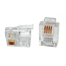 Конектор RJ11 (штекер для телефонного кабелю) Patron RJ11 6P4C, 40 шт