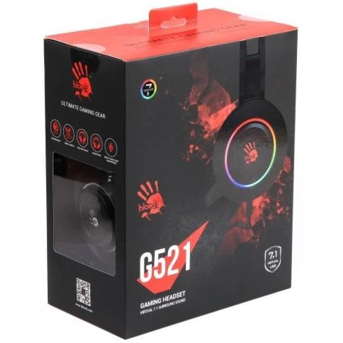 A4Tech Bloody G521 Black — ігрова накладна гарнітура з USB