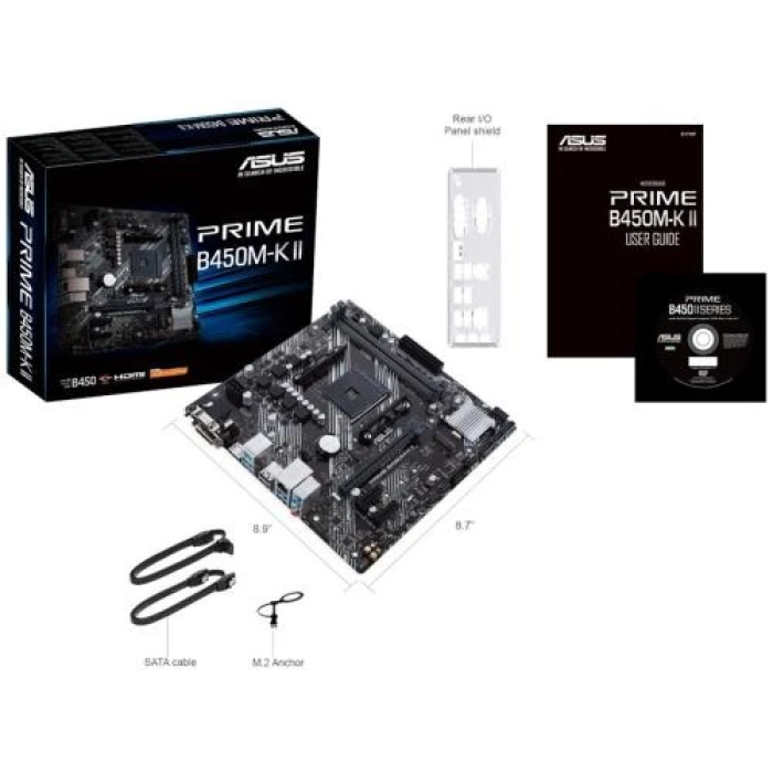 Материнська плата Asus PRIME B450M-K II для компактної AM4-збірки