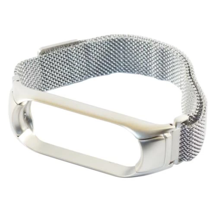 Сріблястий металевий ремінець для Xiaomi Mi Band 5/6