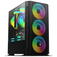 Корпус (системний блок) 2E Gaming CALLEO Black Mini Tower, 4 ARGB вентилятори