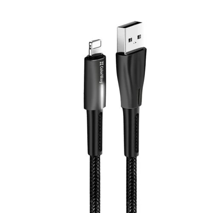 Кабель Lightning USB ColorWay 1 м для iPhone, чорний