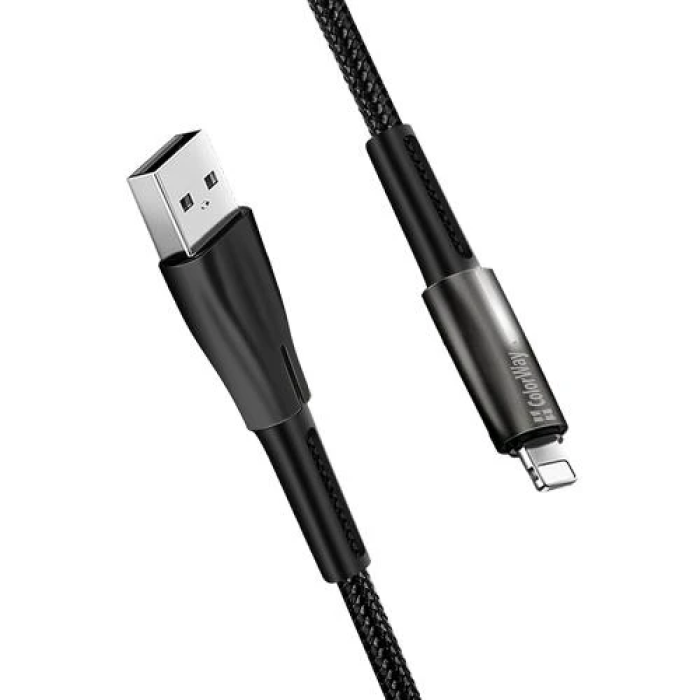 Кабель Lightning USB ColorWay 1 м для iPhone, чорний