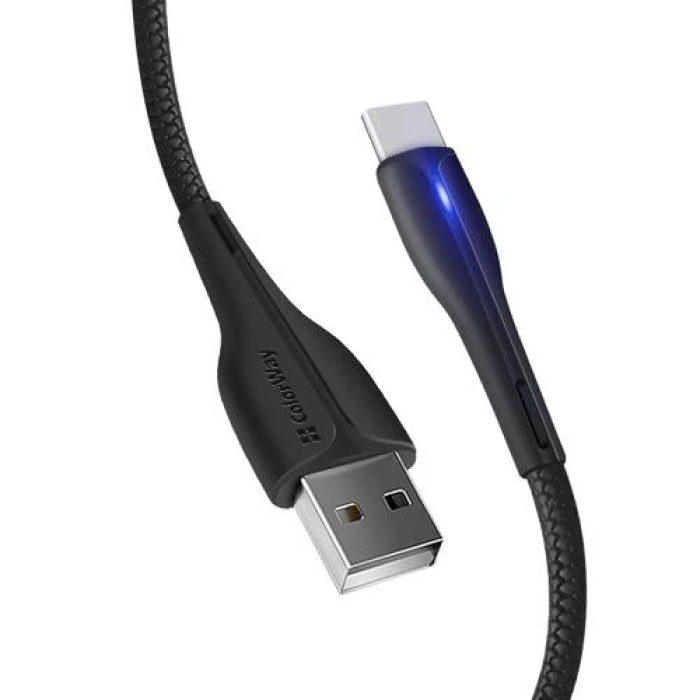 Кабель USB A — USB-C ColorWay, 1 м, чорний