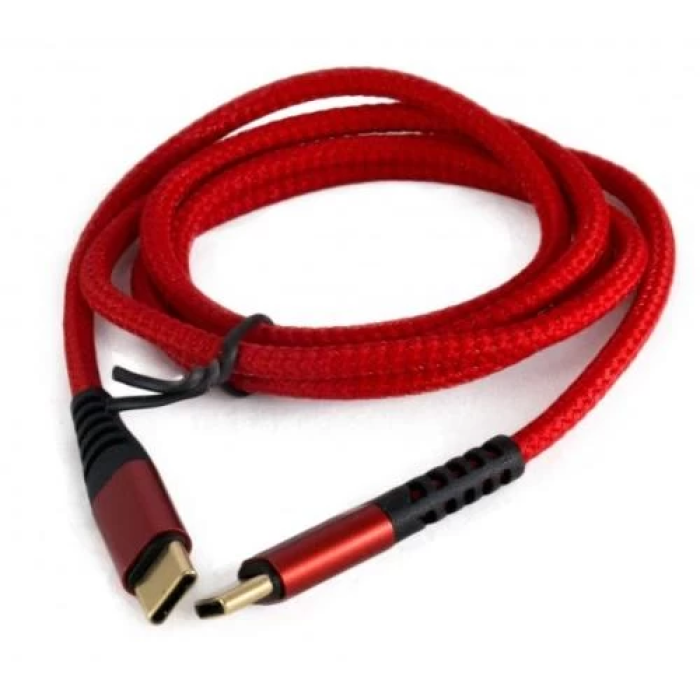 Кабель USB Type-C—Type-C Extradigital KBT1776, червоний, 1 м