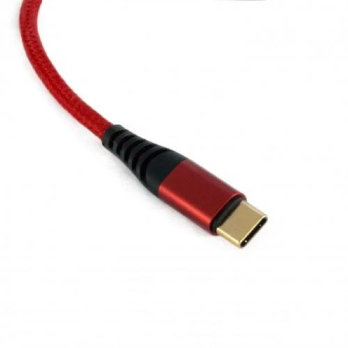 Кабель USB Type-C—Type-C Extradigital KBT1776, червоний, 1 м